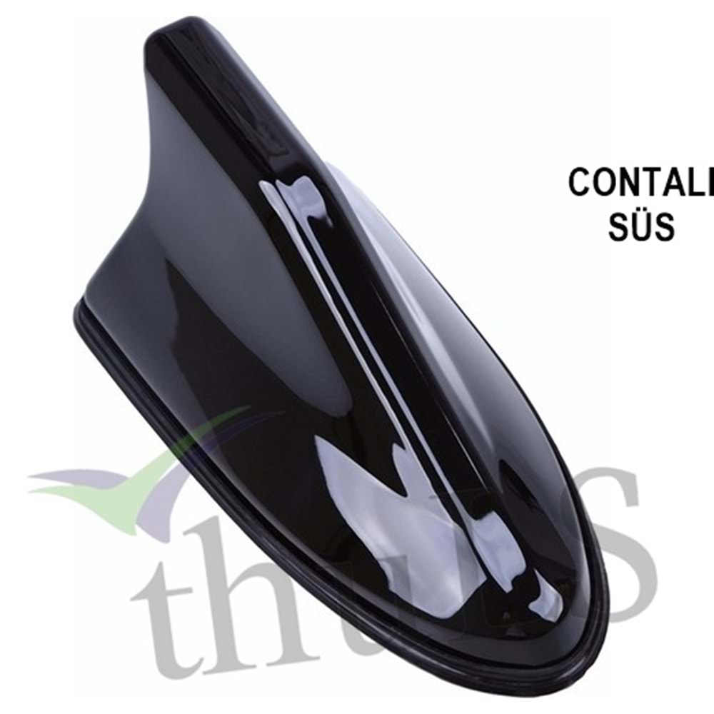 BALİNA ANTEN SİLİKON TABANLI SÜS SİYAH