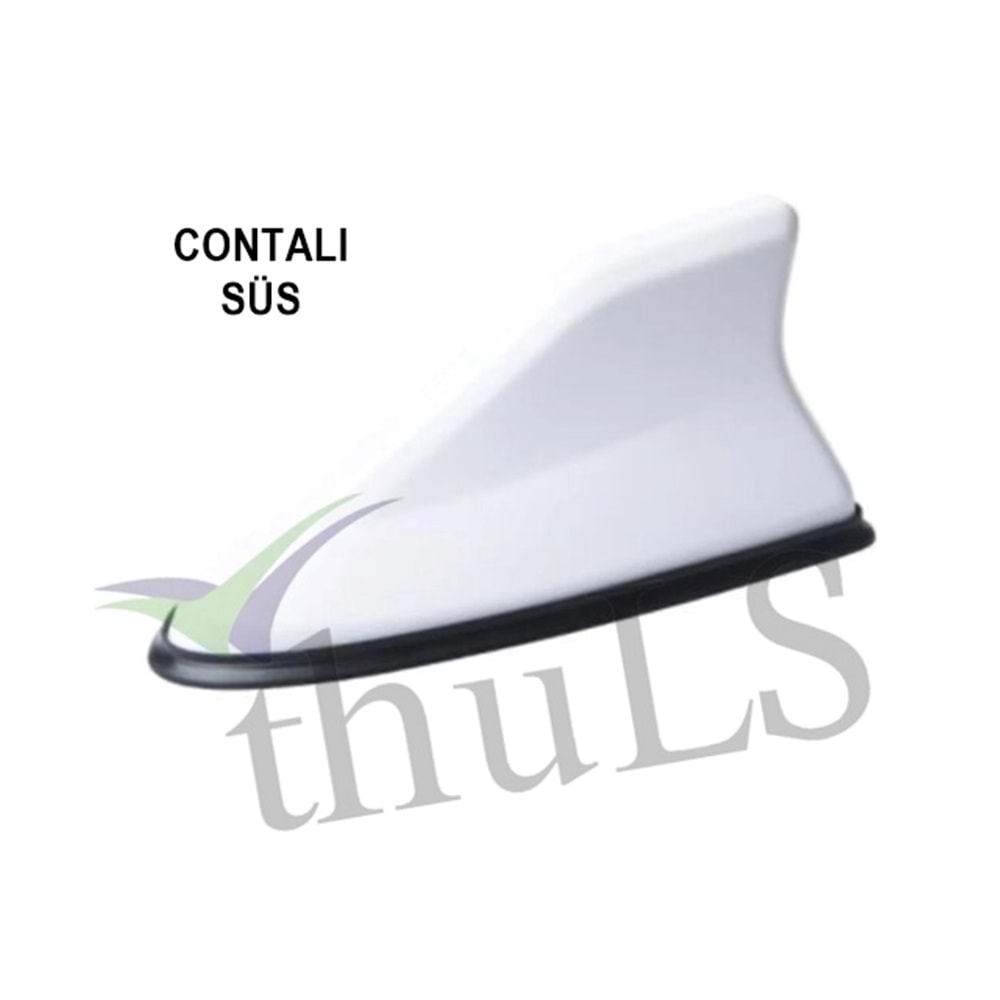 BALİNA ANTEN SİLİKON TABANLI SÜS BEYAZ