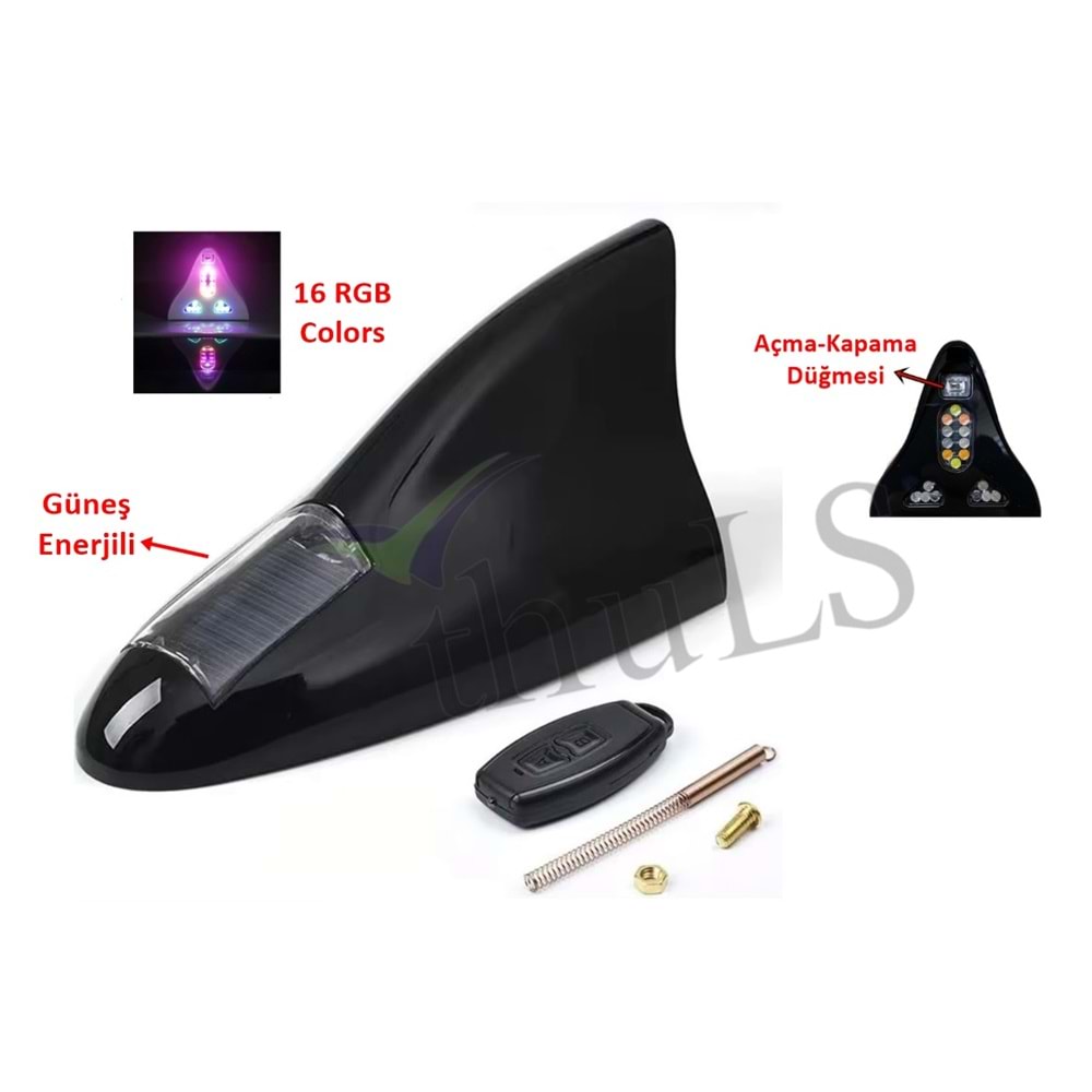 BALİNA ANTEN IŞIKLI -166 16 RENK RGB