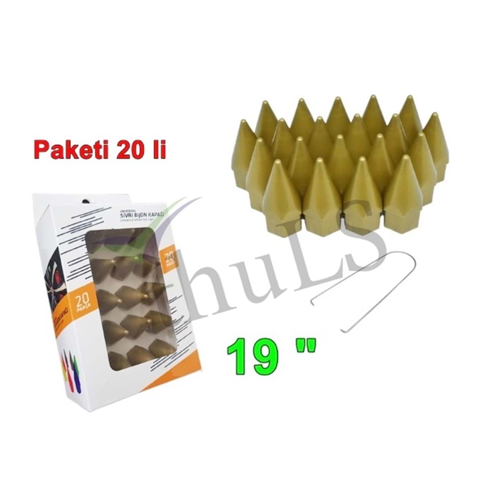 BİJON KAPAĞI 20Lİ SİVRİ 19 ALTIN