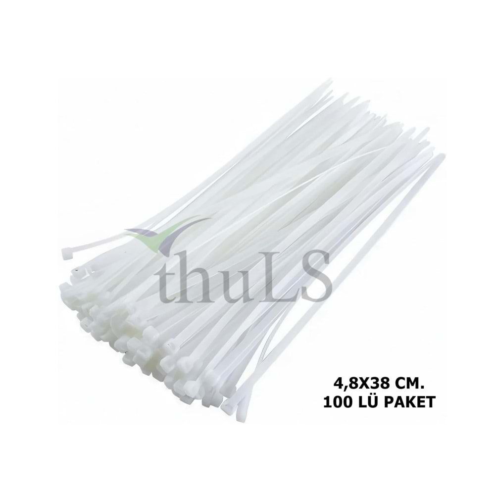 KABLO BAĞI 4,8X380 MM. BEYAZ (100'LÜ)