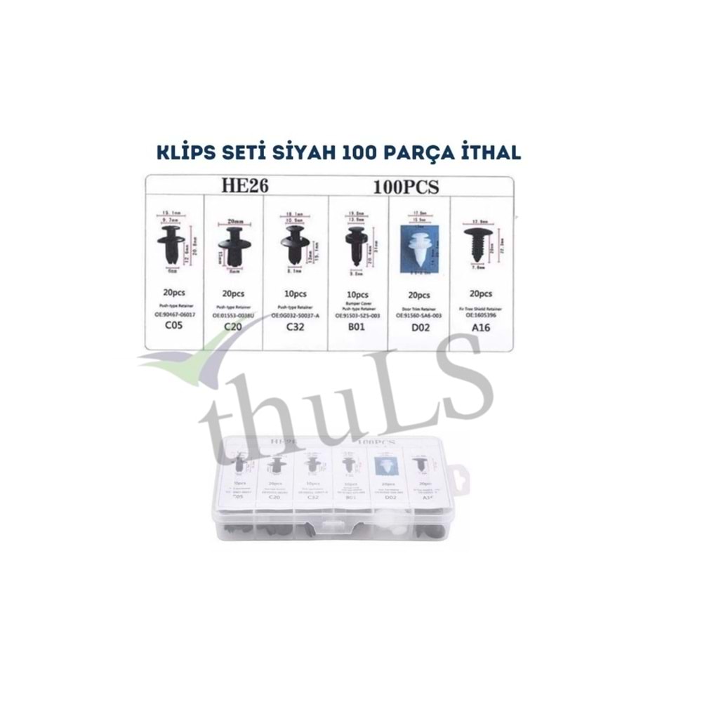 KLİPS SETİ 100 PRÇ.