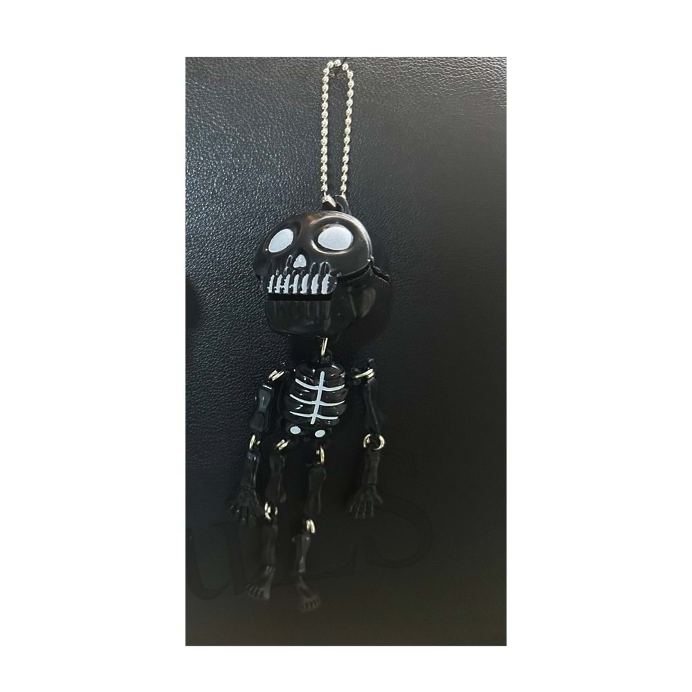 İSKELET AYNA SÜSÜ BÜYÜK KAFA SİYAH OS-