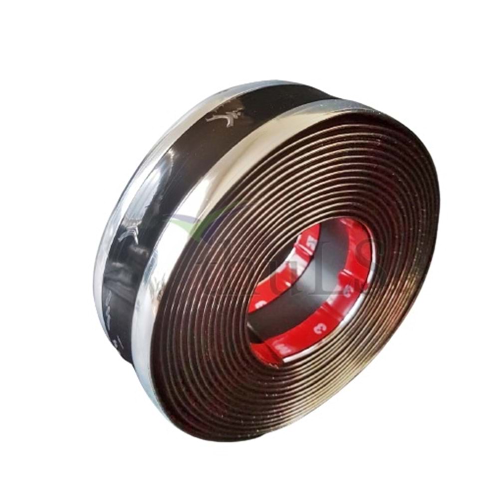 KAPI EŞİĞİ EZLİP KROM-SİYAH 5 CM.X 5 MT.