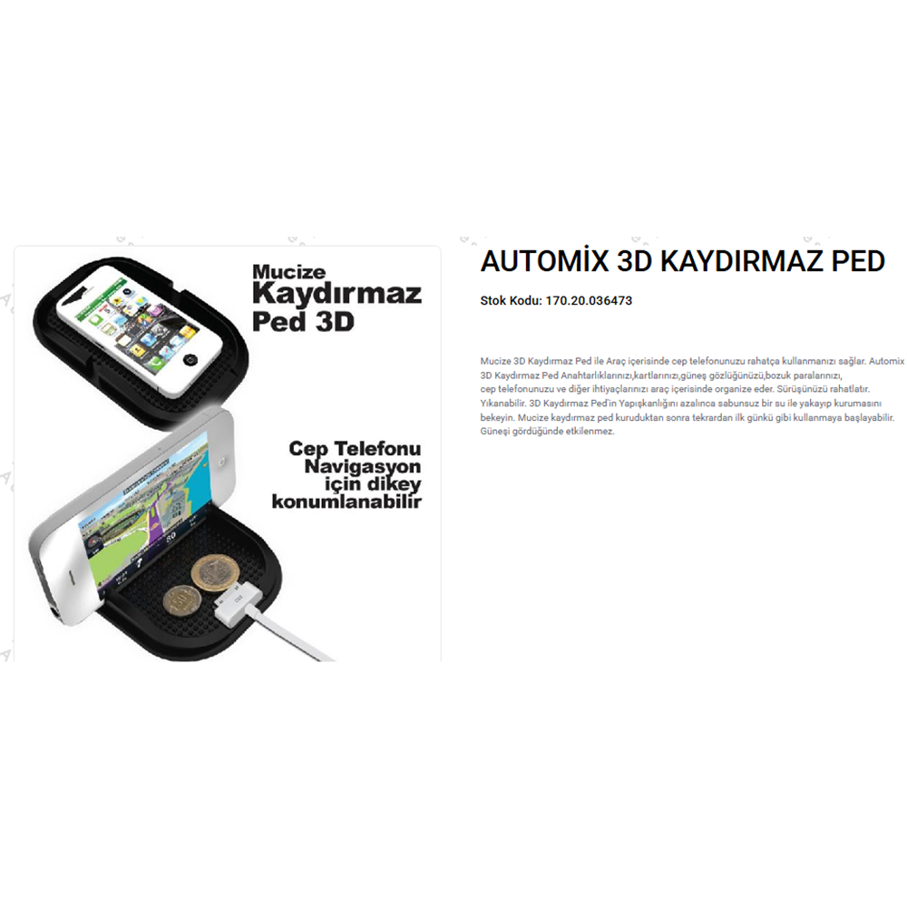 AUTOMIX KAYDIRMAZ PED HAVUZLU