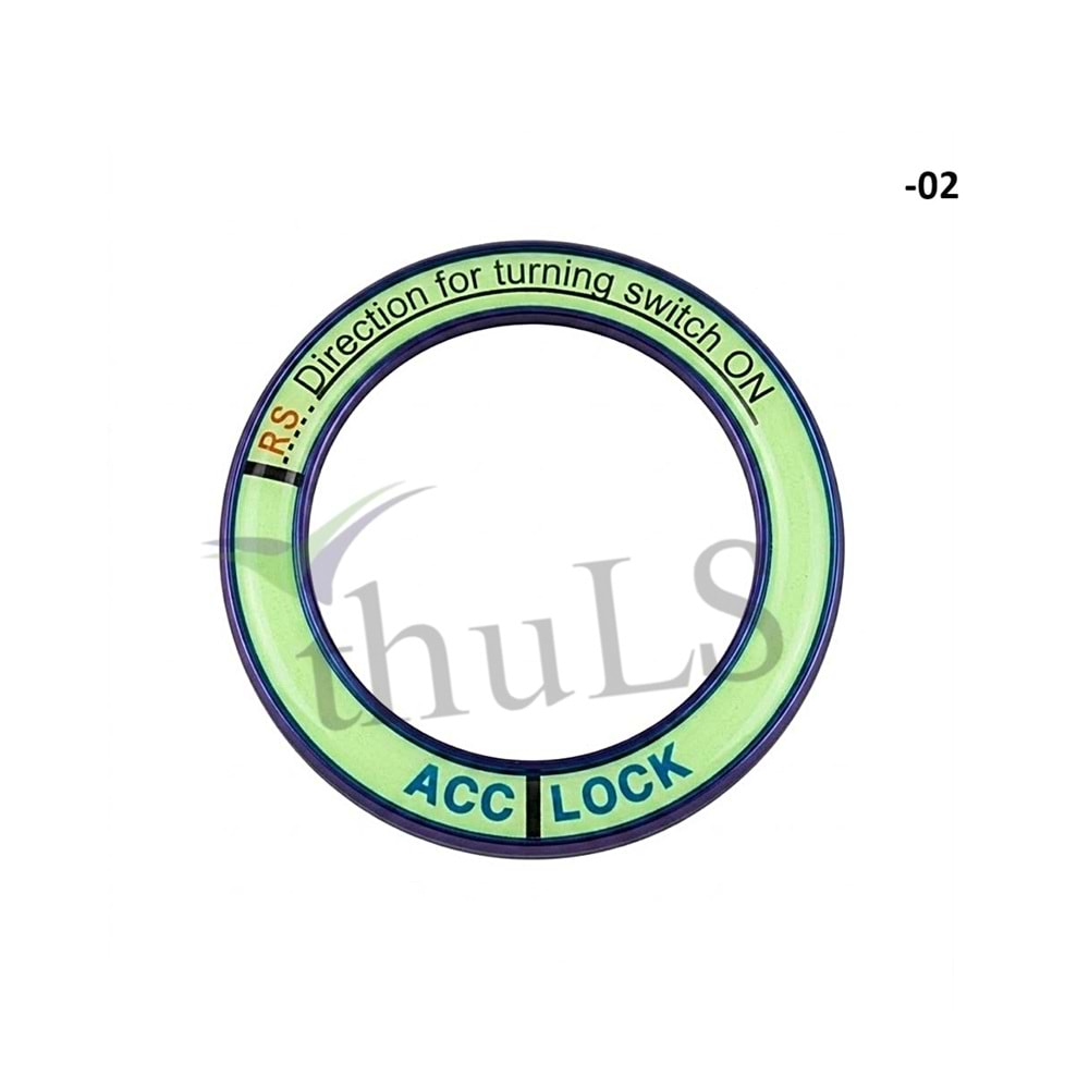 START-STOP TUŞU ÇERÇEVESİ FOSFORLU MAVİ -02