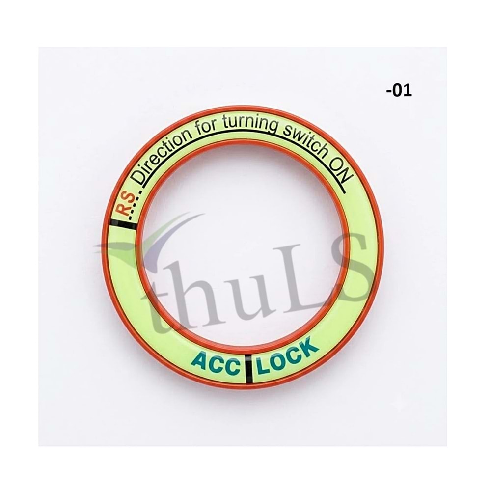 START-STOP TUŞU ÇERÇEVESİ FOSFORLU KIRMIZI -01