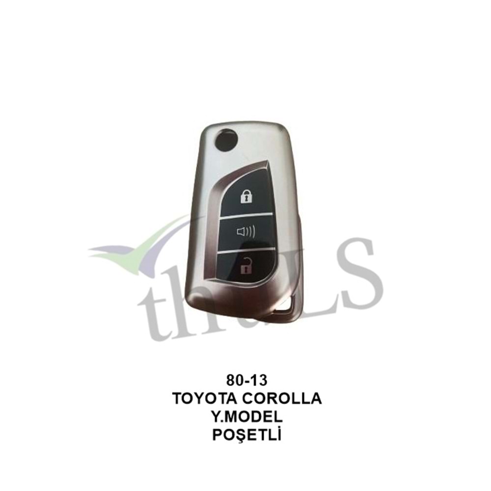 GRİ ANAHTAR KILIFI POŞETLİ 80-13 TOYOTA COROLLA Y.MODEL