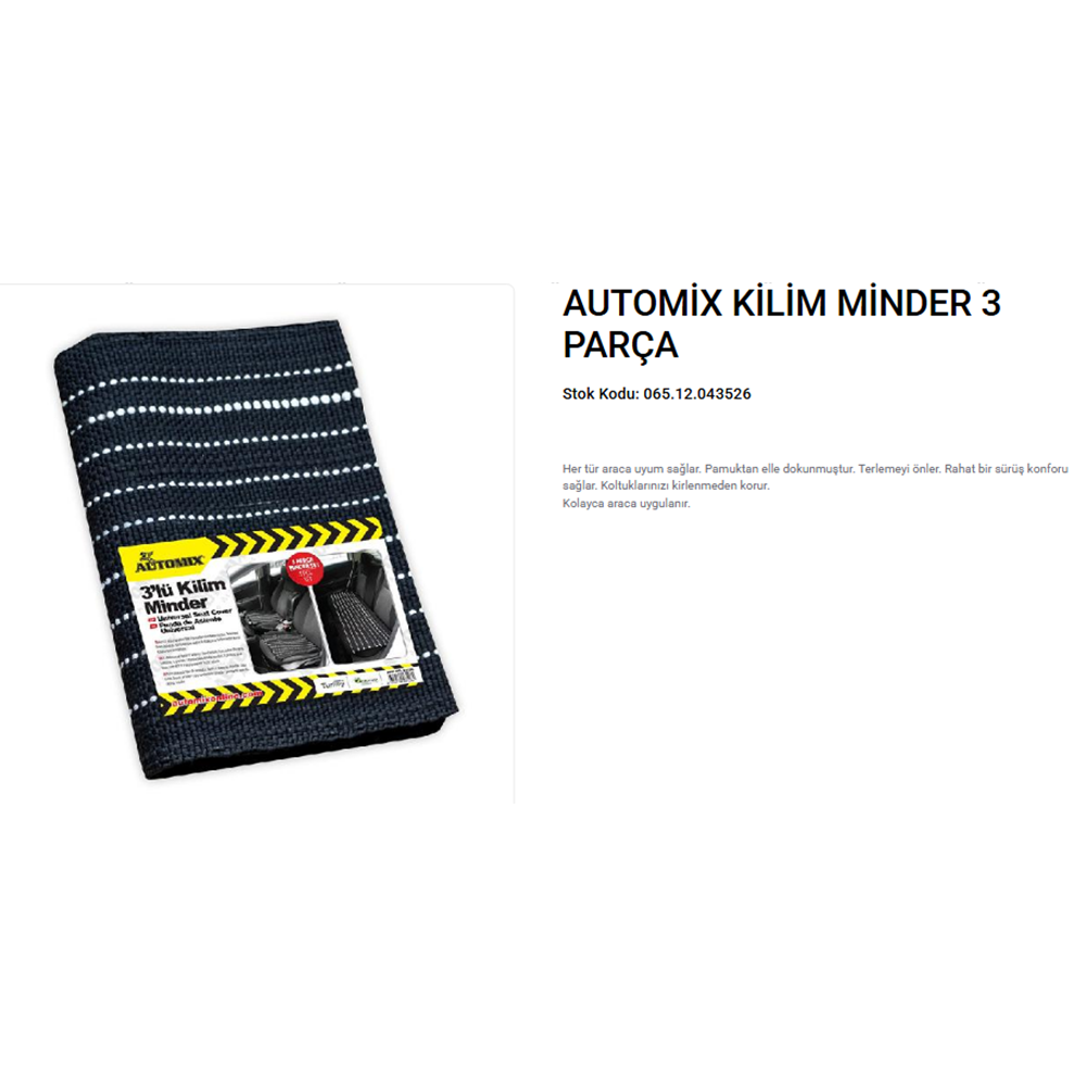 AUTOMIX MİNDER KİLİM OTURUM 2+1