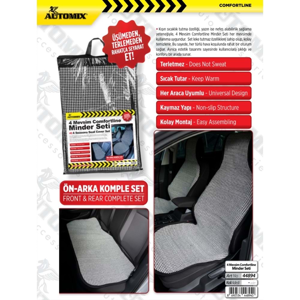 AUTOMIX 4 MEVSİM COMFORTLINE MİNDER SİYAH-BEYAZ