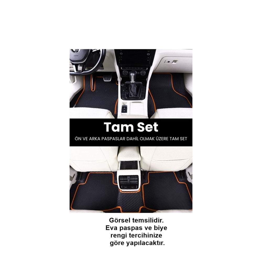 AUDI A3 SEDAN (2013 2020) EVA İÇ PASPAS TAKIMI (METAL TOPUKLUK DAHİL)