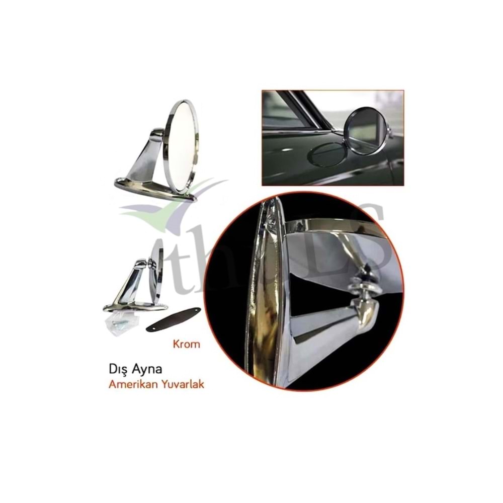 AMERİKAN DIŞ AYNA KROM 2Lİ OS-