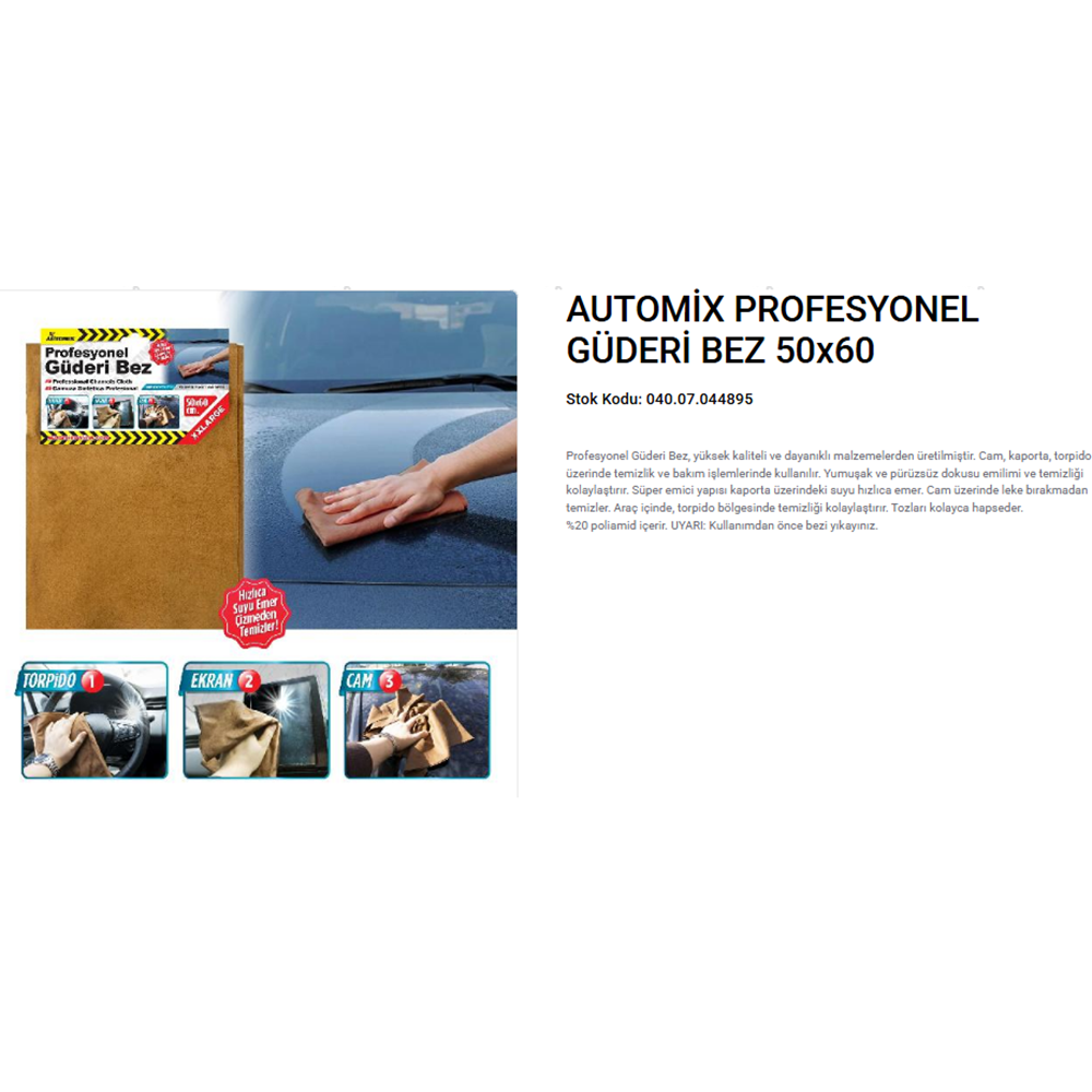 AUTOMIX PROFESYONEL GÜDERİ BEZ 50 CM.X60 CM. -895