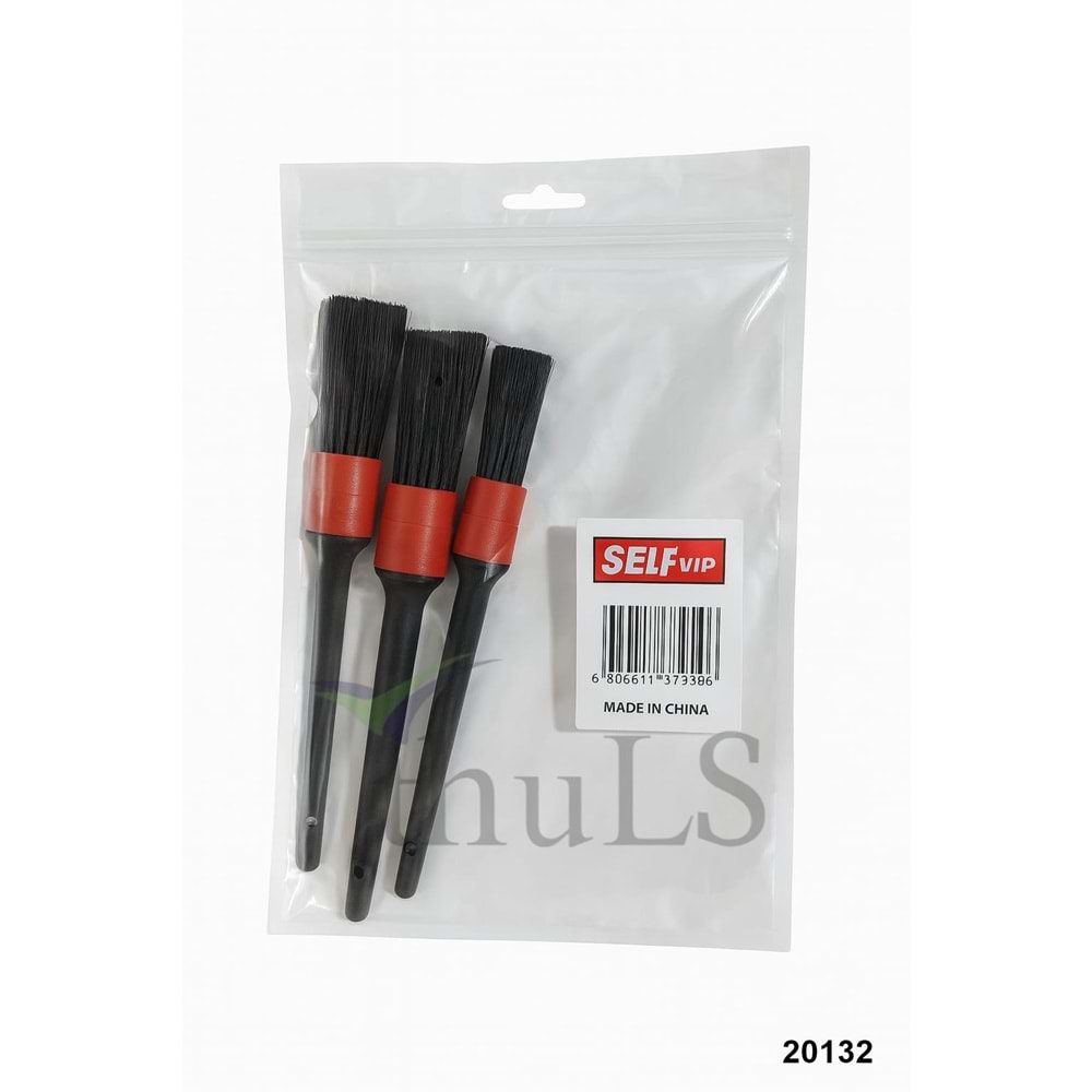 ARAÇ TEMİZLİK FIRÇA -20132 3LÜ KIRMIZI-SİYAH