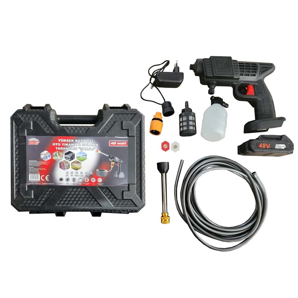 AUTOKIT YÜKSEK BASINÇLI OTO YIKAMA&SULAMA TABANCASI ŞARJLI