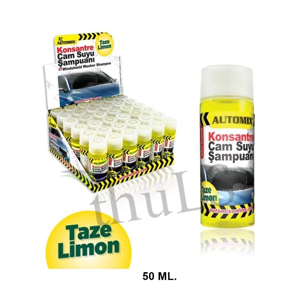 AUTOMIX KONSANTRE CAM SUYU 50 ML. TAZE LİMON