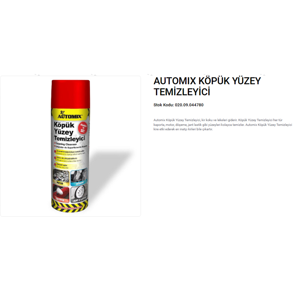 AUTOMIX KÖPÜK YÜZEY TEMİZLEYİCİ 500 ML.