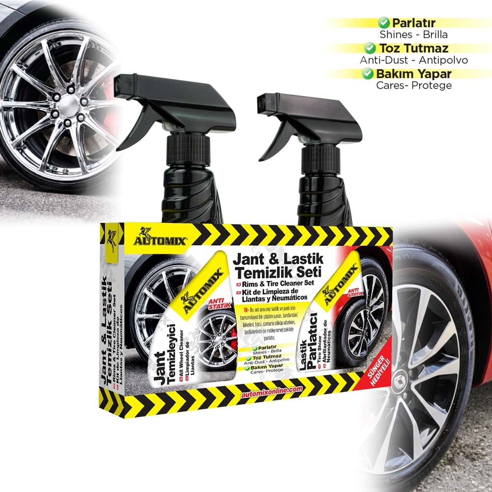 AUTOMIX ARAÇ LASTİK & JANT TEMİZLİK SETİ