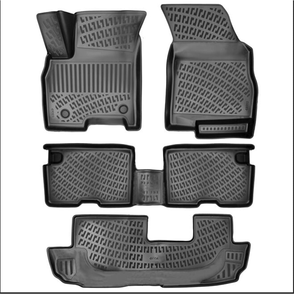 CHERY TIGGO 8 2025- 7 KOLTUK 3D PASPAS SİYAH