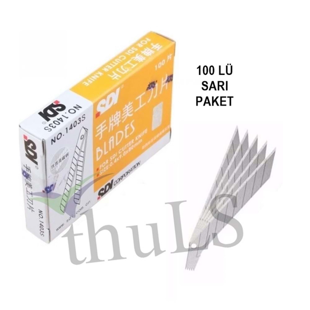 FİLM ÇEKME AP.MAKET BIÇAK UCU SDI SARI 100LÜ