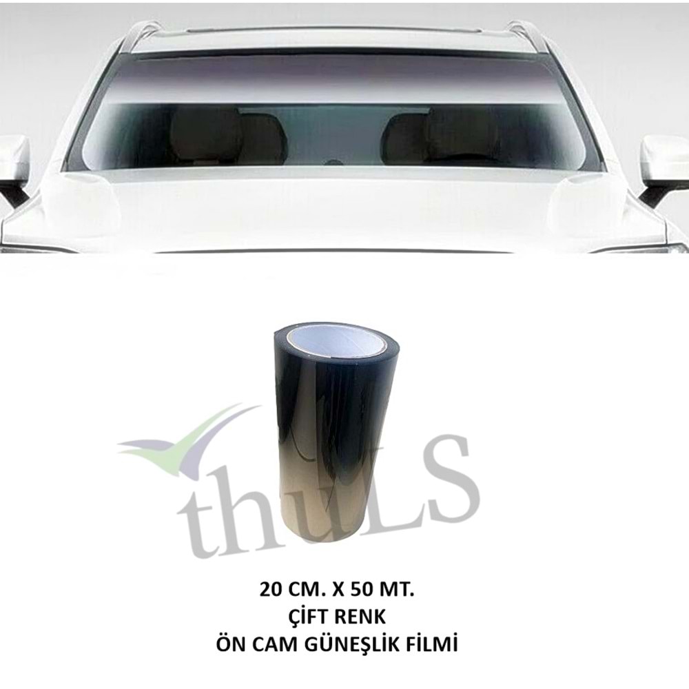 ÖN CAM FİLMİ ÇİFT RENK GÜNEŞLİK 20 CM X 50 MT.