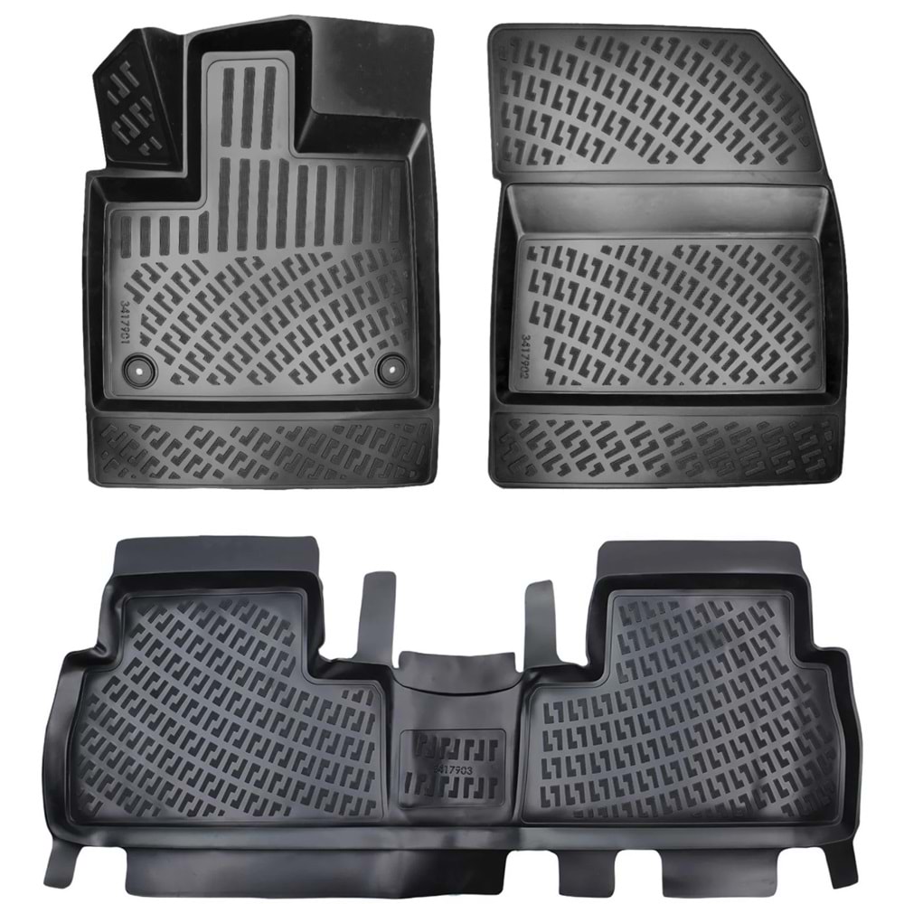 CITROEN BERLINGO 3D 2019- (KLİPS YUVARLAK) PASPAS SİYAH