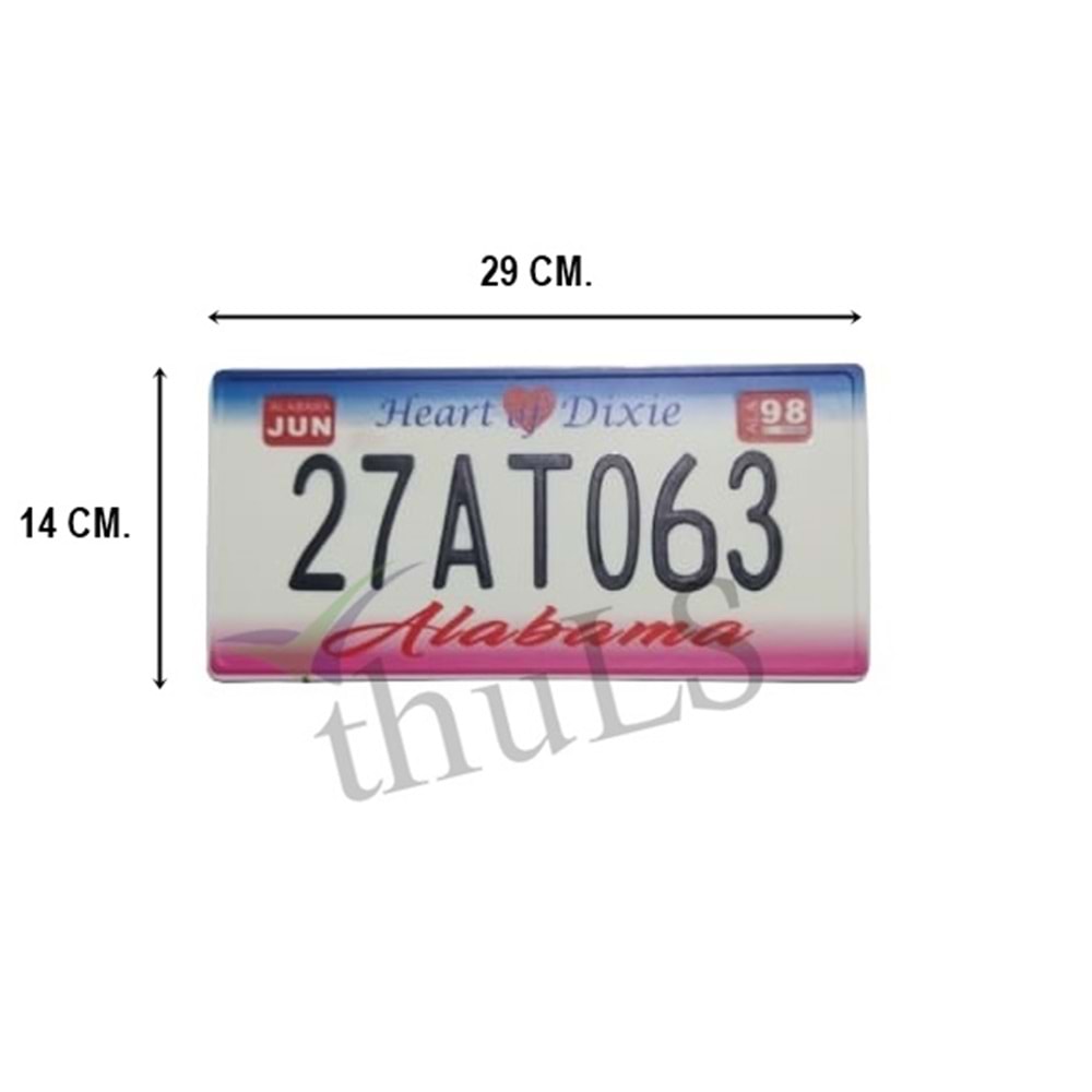 AMERİKAN PLAKA ALABAMA