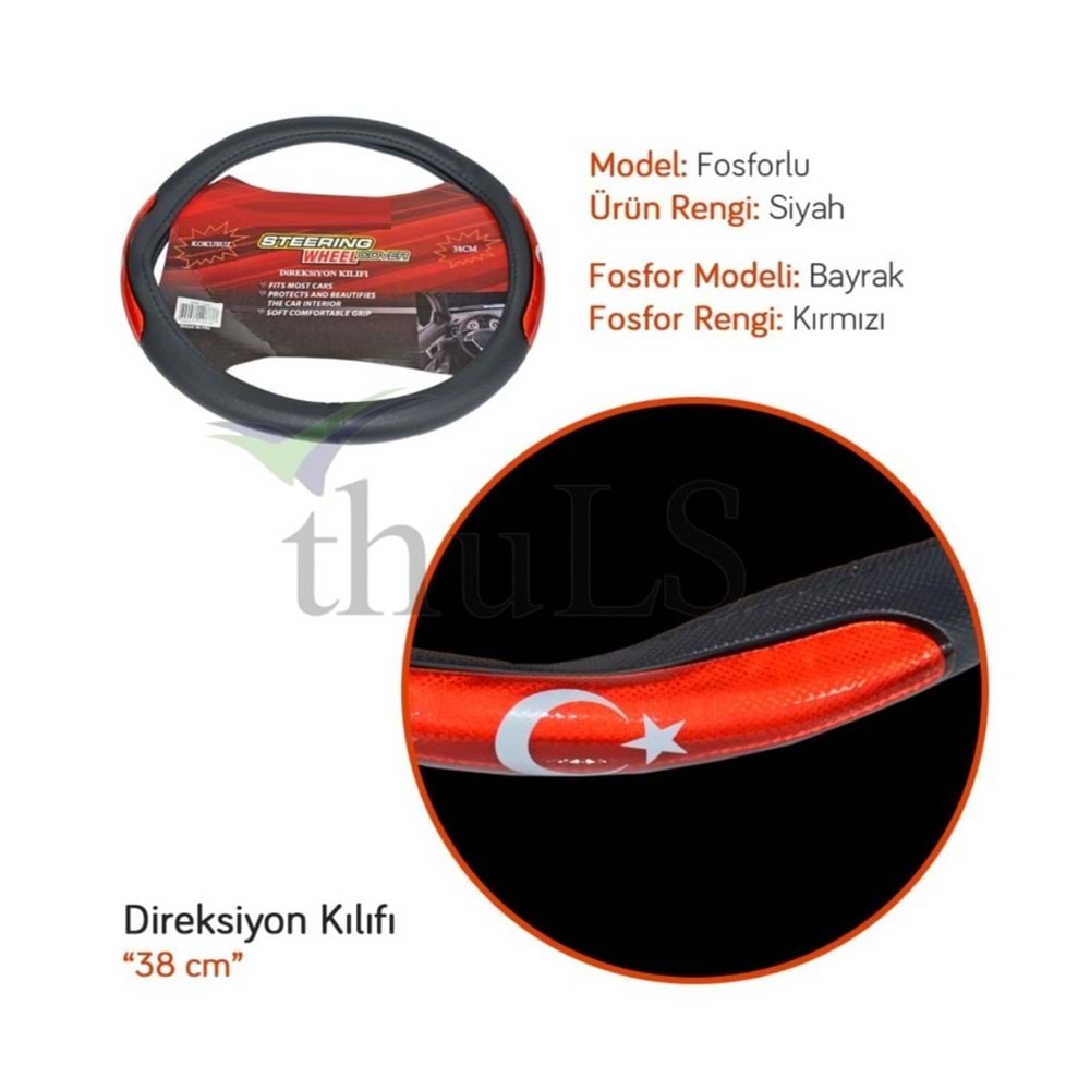 DİREKSİYON KILIFI TÜRK BAYRAĞI 38 CM.