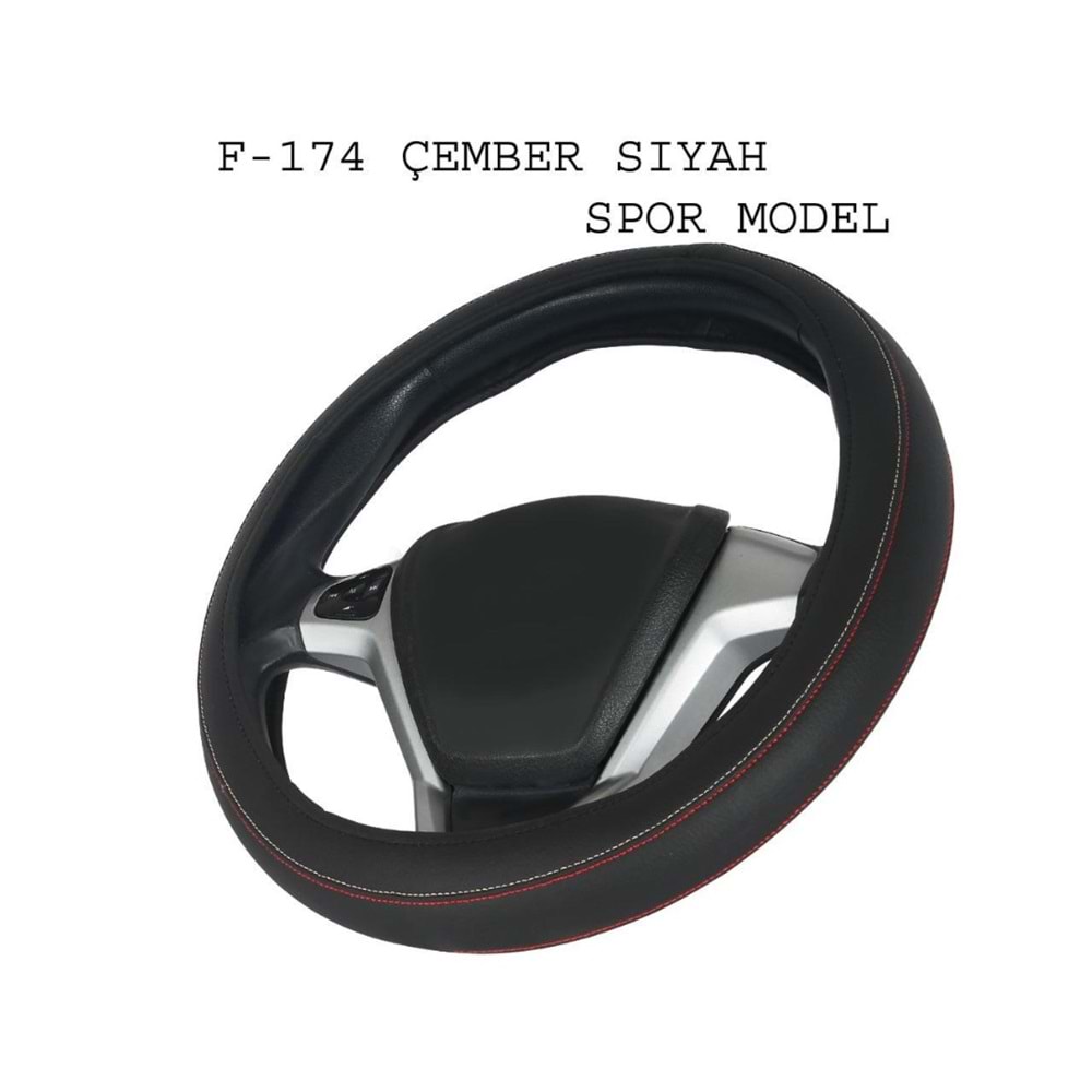 DİREKSİYON KILIFI GEÇME LF-174 ÇEMBER SİYAH SPOR MODEL
