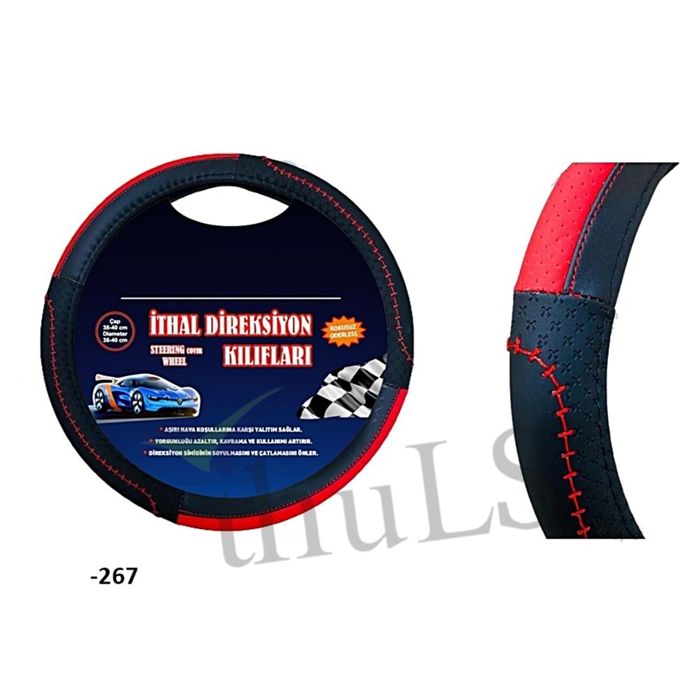 DİREKSİYON KILIFI GEÇME -267 KIRMIZI SİYAH