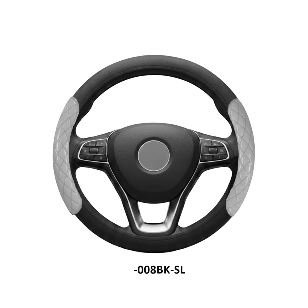 DİREKSİYON KILIFI GEÇME 38 CM. -008BK-SL SİYAH GRİ