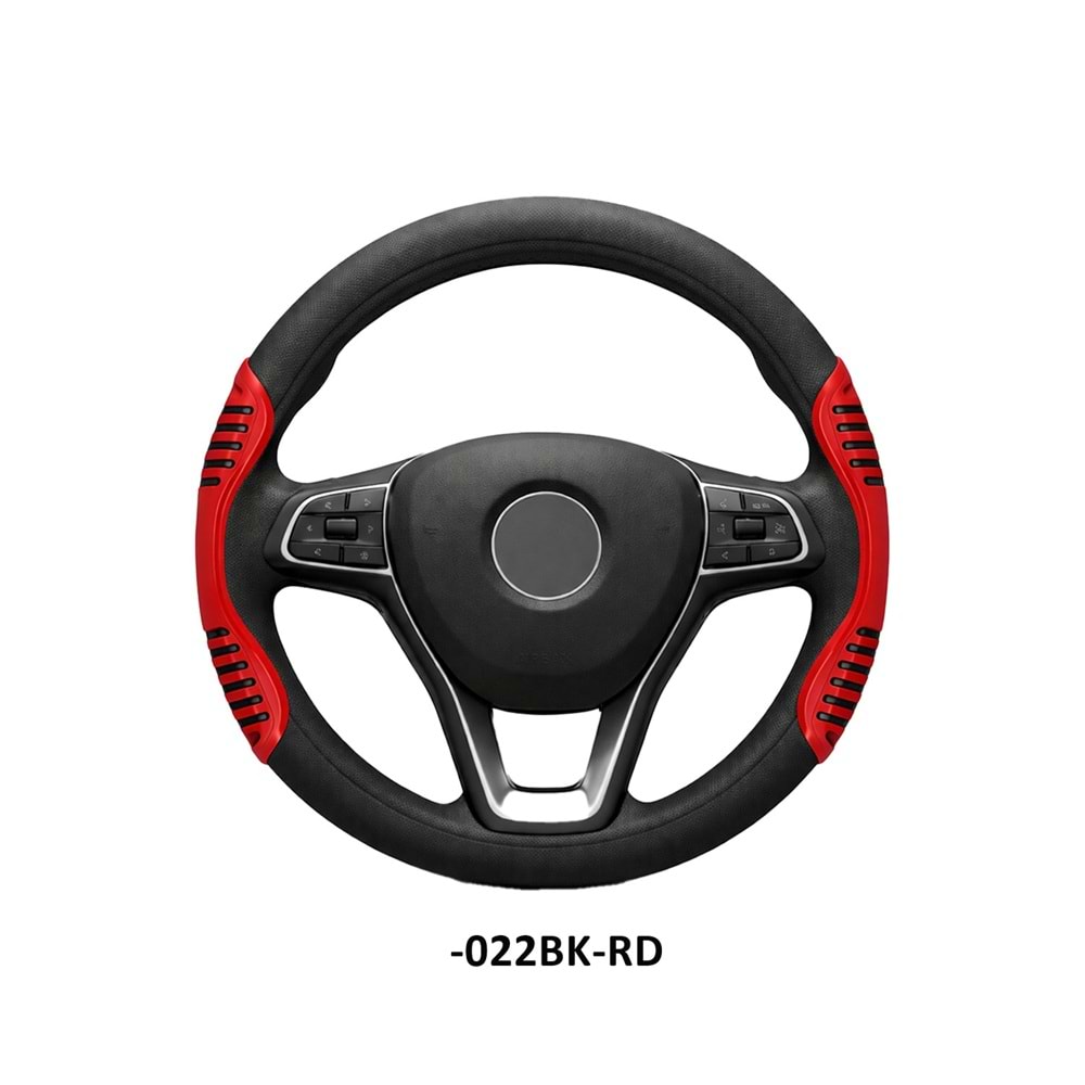 DİREKSİYON KILIFI GEÇME 38 CM. -022BK-RD SİYAH KIRMIZI