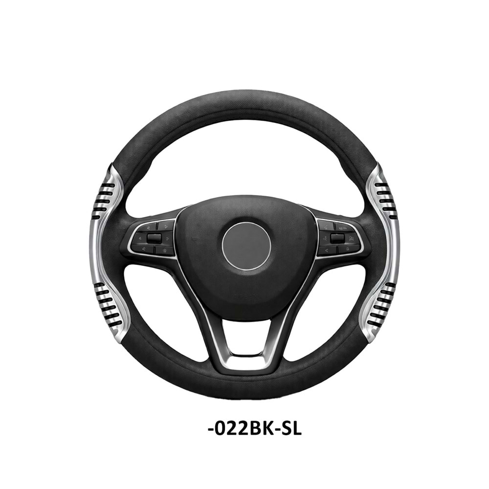 DİREKSİYON KILIFI GEÇME 38 CM. -022BK-SL SİYAH GRİ
