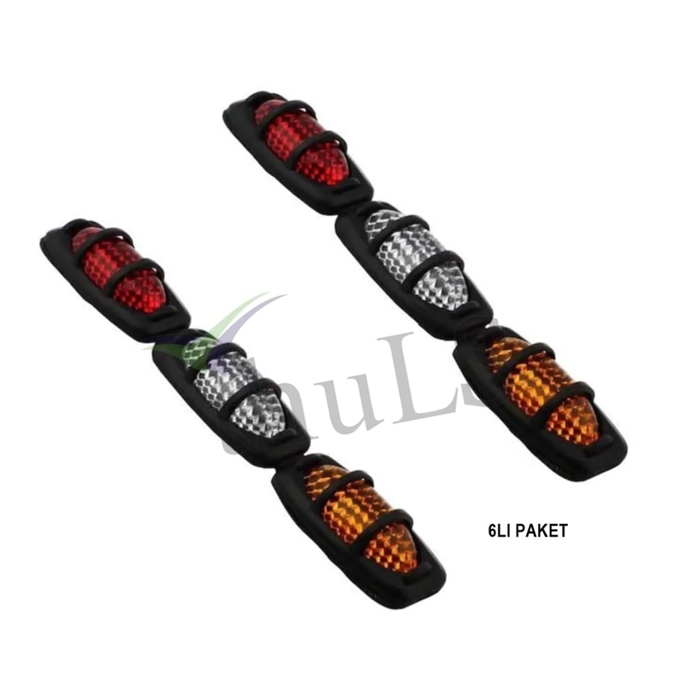 KAPI BADEMİ (KIRMIZI-SARI-BEYAZ) KROMLU 6LI PAKET