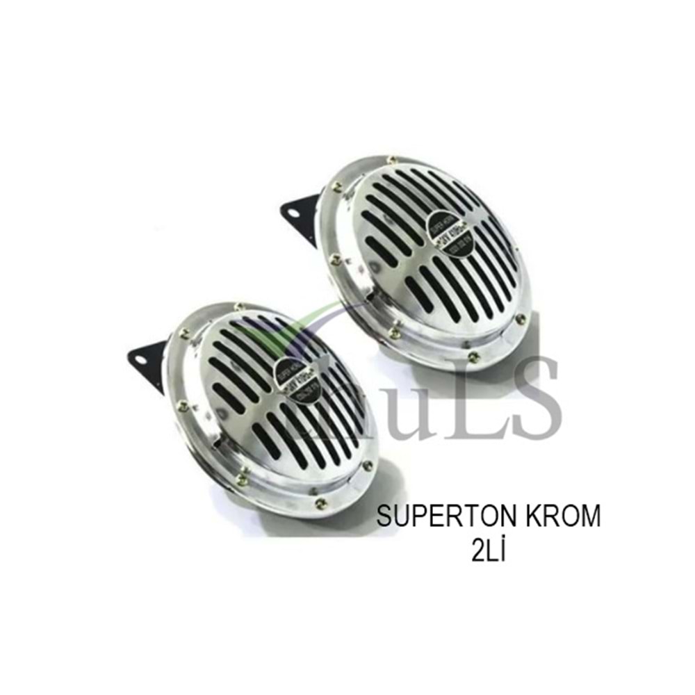 SÜPER TON İKİLİ KROM KORNA 12V MAVİ KUTU