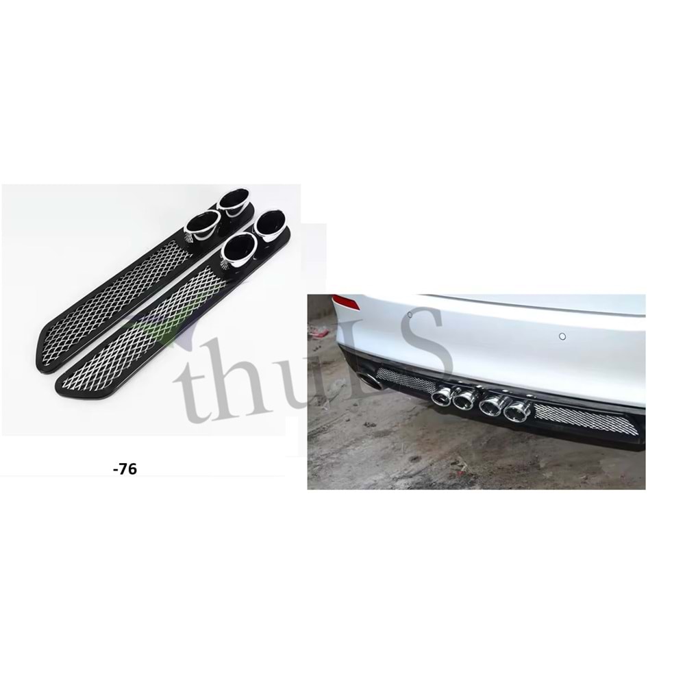 ARKA TAMPON EGZOZ GÖRÜNÜM -76 SİYAH 2 PARÇA