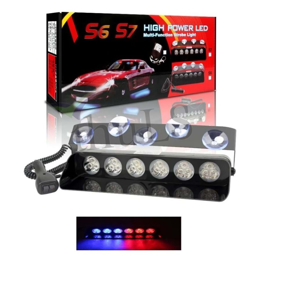 ÇAKAR MODÜL S7 VANTUZLU 6X3 LED