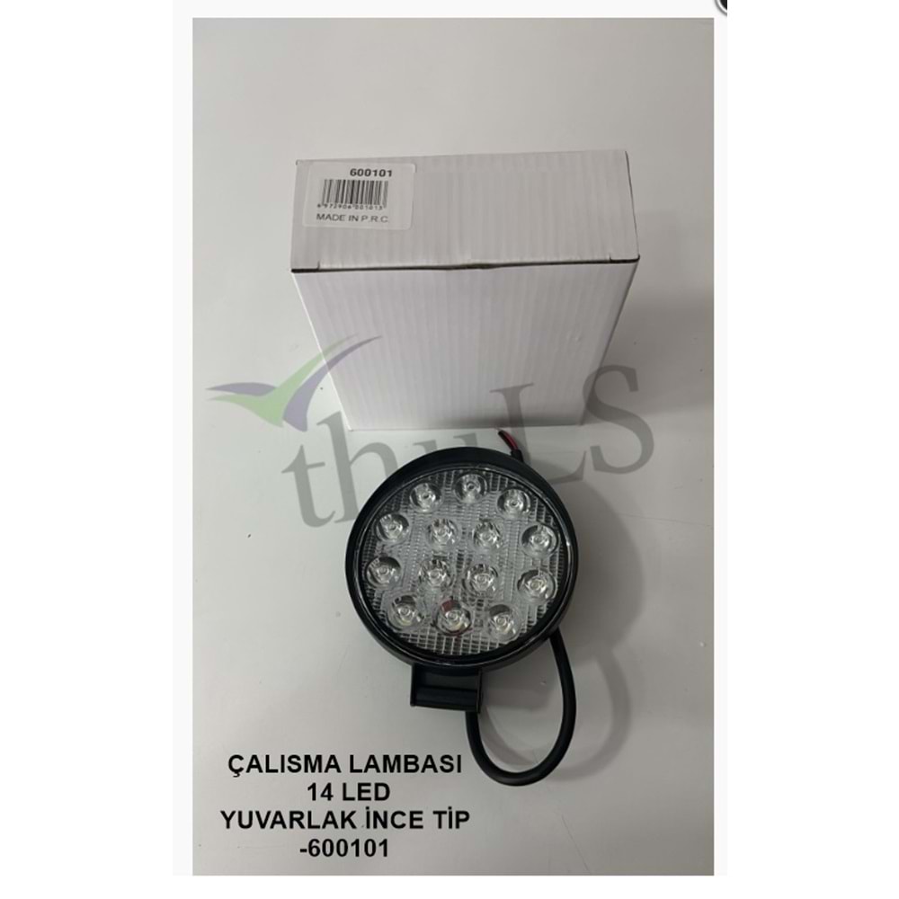 ÇALIŞMA LAMBASI 14 LED -101 YUVARLAK İNCE TİP