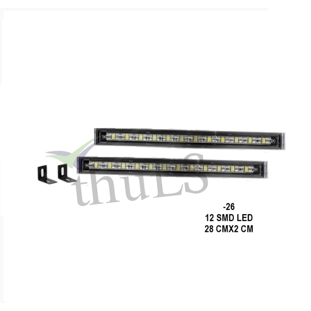 GÜNDÜZ FARI -26 12 SMD LED 28 CM-2 CM
