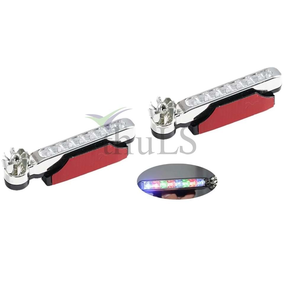 GÜNDÜZ LEDİ KROM DÖNERLİ -77 RGB RÜZGAR ENERJİLİ