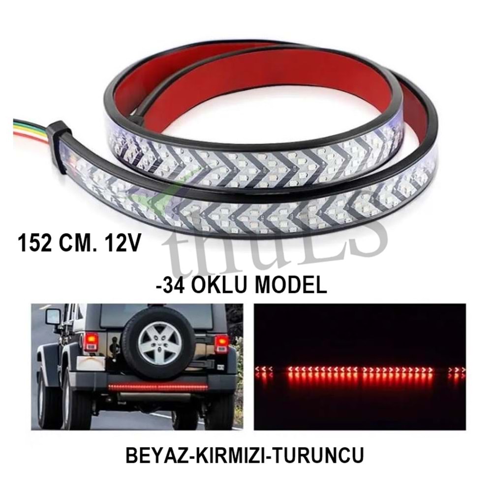 OFFROAD 4X4 -34 BAGAJ KAYAR LED OKLU 152 CM 12V