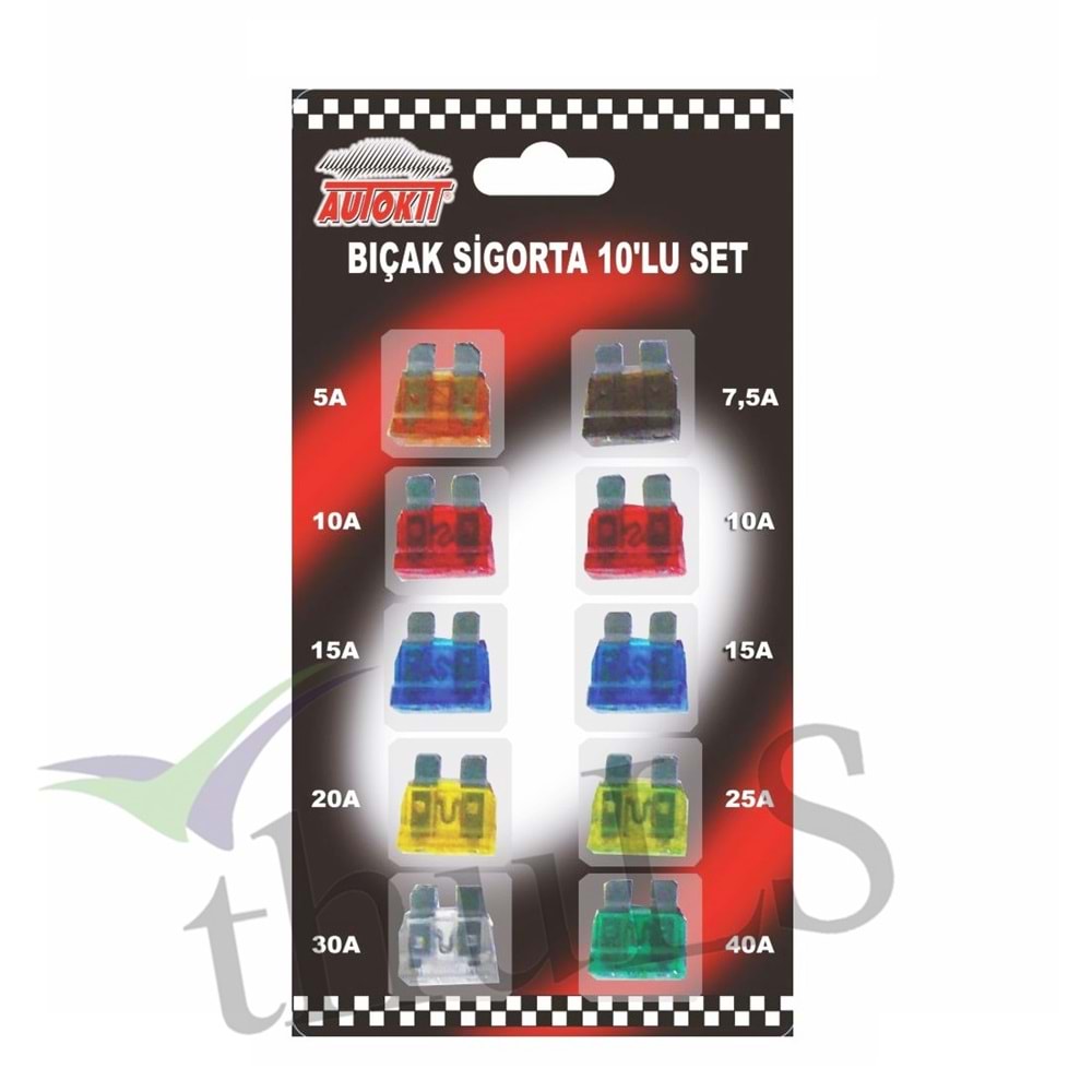 BIÇAK SİGORTA AUTOKIT 10LU SET MİNİ