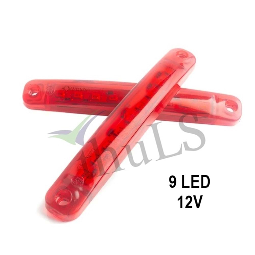 PARMAK LED 12V 9 LED KIRMIZI 5Lİ PAKET