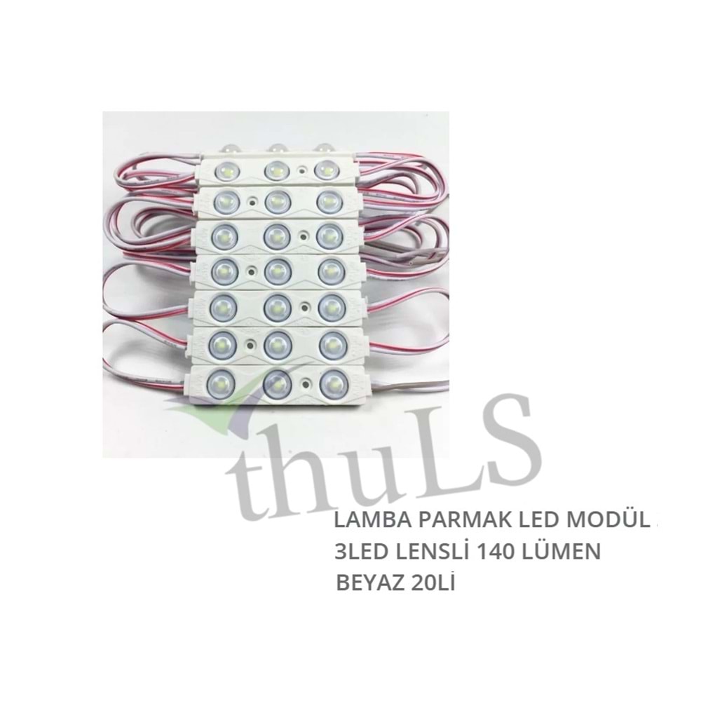PARMAK LED MODUL 3 LED BEYAZ LENSLİ 140 LÜMEN