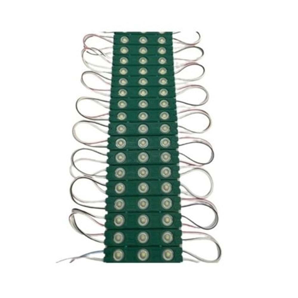PARMAK LED MODUL 3 LED YEŞİL LENSLİ 140 LÜMEN
