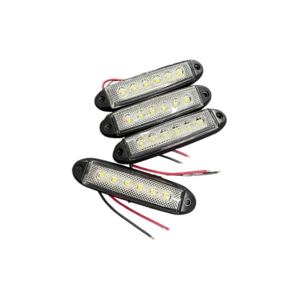 PARMAK LED KAFESLİ 12V 6 LED 4LÜ PAKET BEYAZ