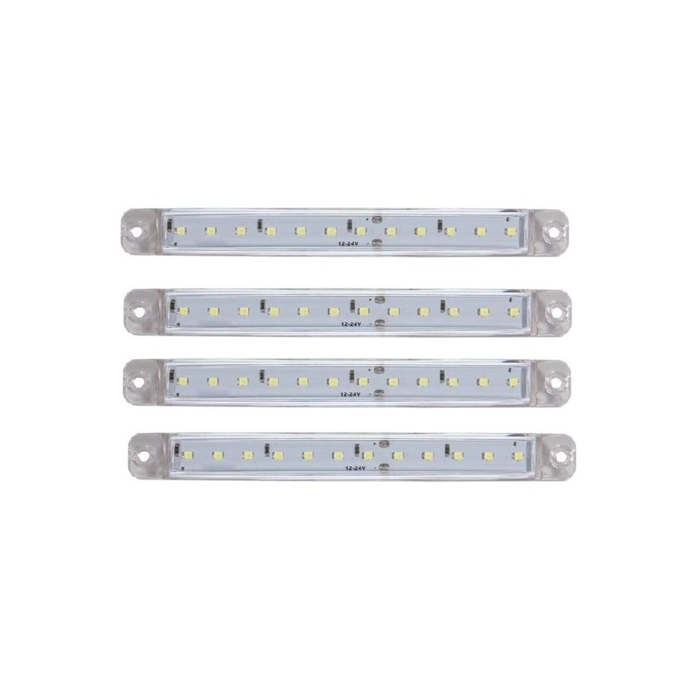 PARMAK LED 12V 12 LED 4LÜ PAKET BEYAZ