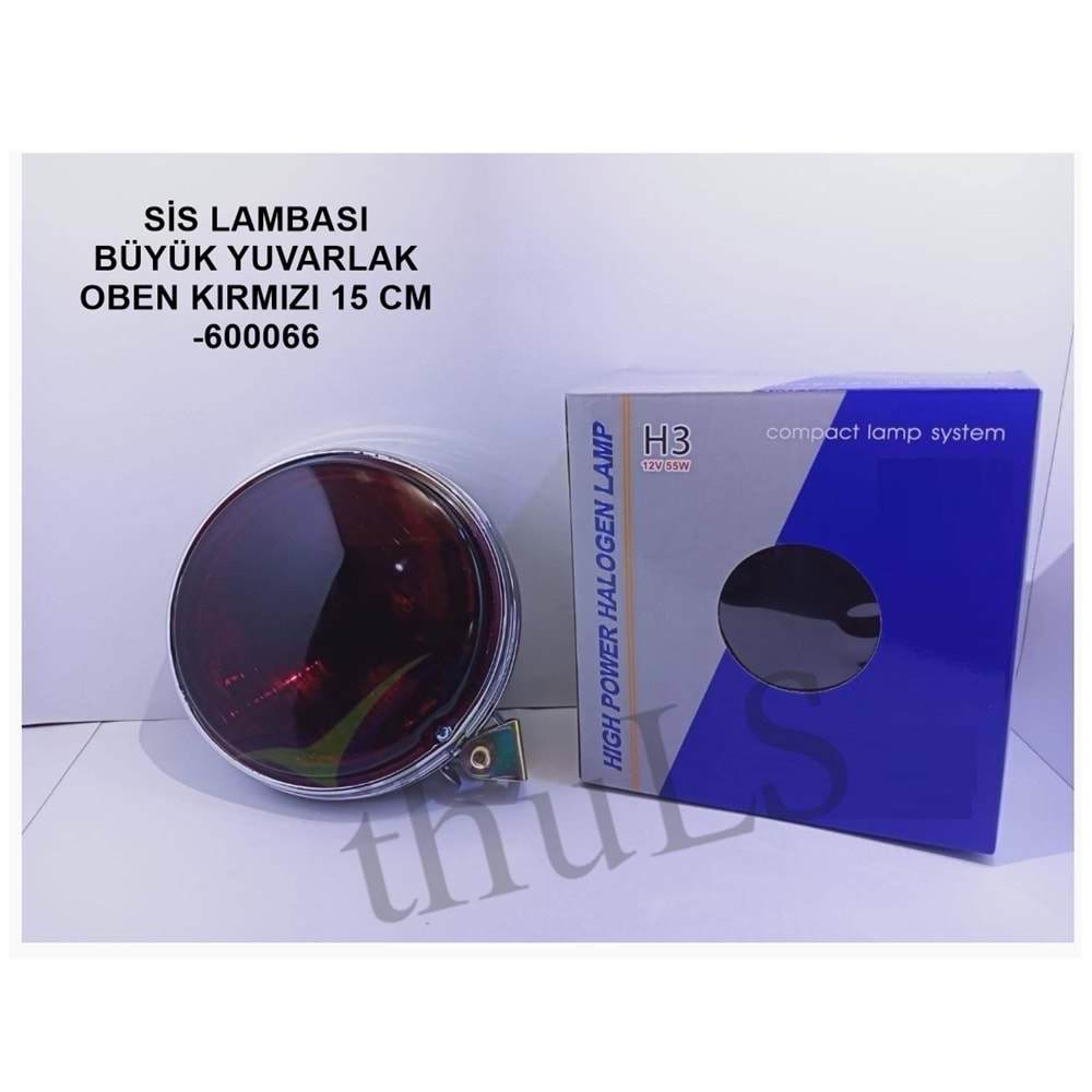 SİS LAMBASI OBEN TİP BÜYÜK 15 CM. -600066 KIRMIZI YUVARLAK