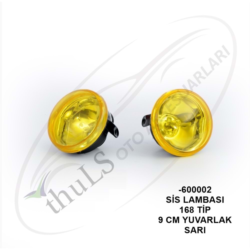 SİS LAMBASI -600002 168 TİP 9 CM. YUVARLAK SARI