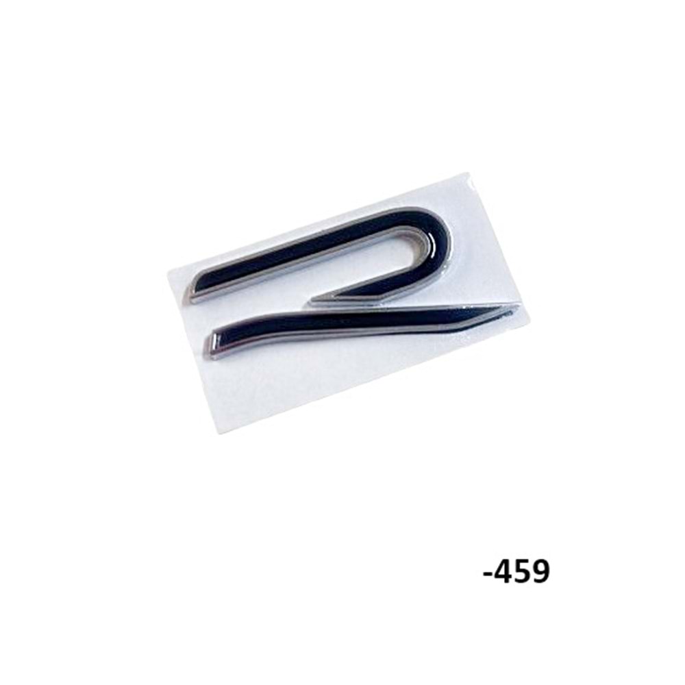 METAL ARMA YAPIŞMA GOLF 8 R YAZI -459 KROM-SİYAH